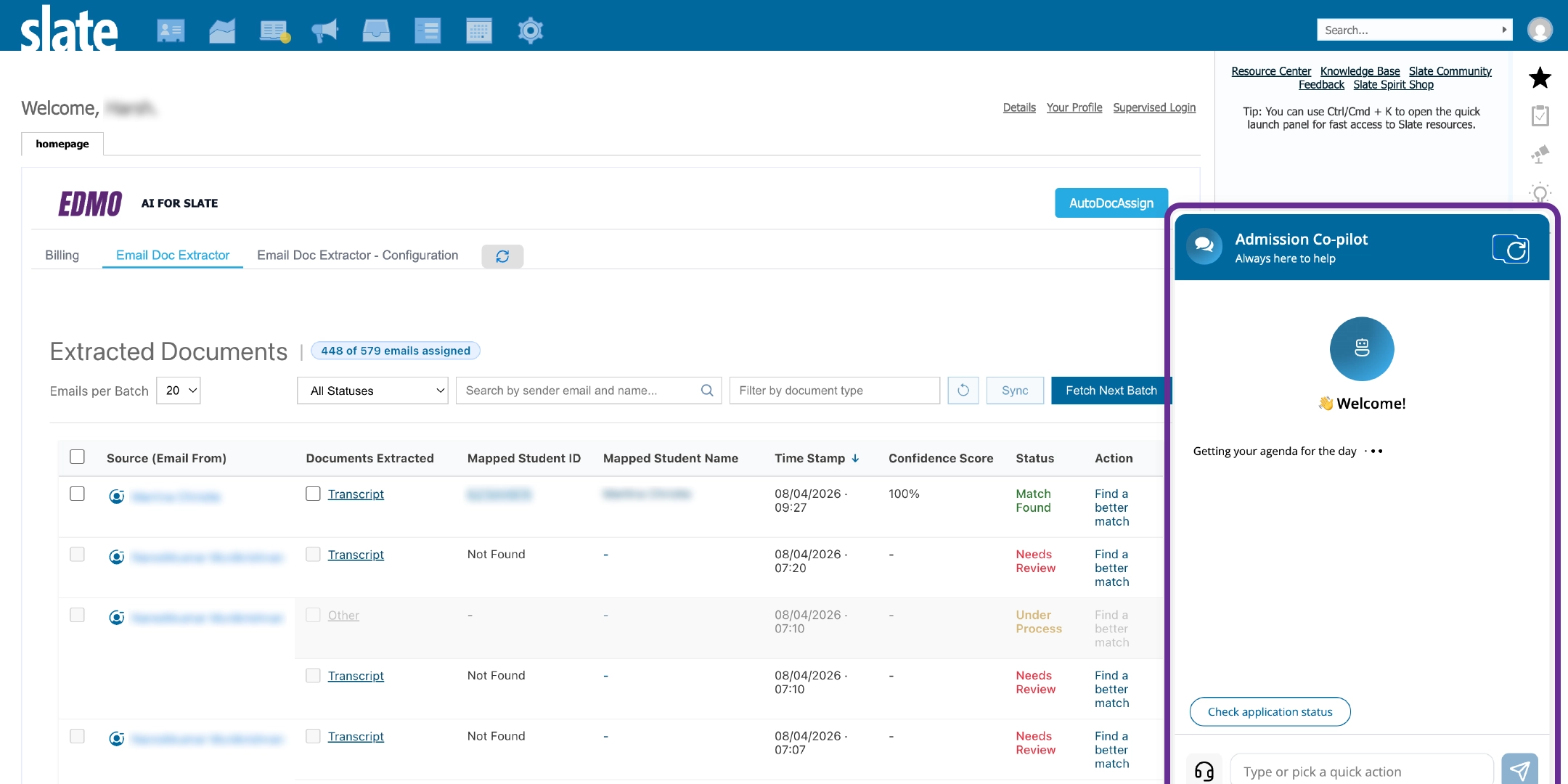 View Admission and Prospect Analytics